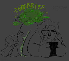 duo enjoying_farts fart fart_cloud fart_fetish fart_sniffing farting_on_face green_fart_cloud human_on_humanoid interspecies male male/male minimal_color nude nude_male onomatopoeia rumbling_stomach sniffing sound_effects text transfatpimp arsenic_(transfatpimp) jargon_(transfatpimp) animal_humanoid cat_humanoid felid felid_humanoid feline feline_humanoid human humanoid mammal mammal_humanoid 2025