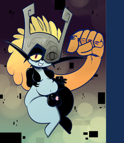 breasts flaccid genitals gynomorph intersex penis shortstack shortstack_gynomorph shortstack_intersex small_penis solo ota_(artist) nintendo the_legend_of_zelda twilight_princess midna 2019 alpha_channel digital_media_(artwork) hi_res