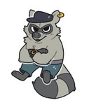 anthro black_nose bottomwear clothing fur grey_body grey_fur humanoid_hands shirt shorts solo topwear aebreedraws breeze_in_the_clouds shorty_(breeze_in_the_clouds) mammal procyonid raccoon 2017 2_frame_animation animated short_playtime