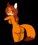 anthro breasts female nude open_mouth solo pipepo canid canine fox mammal aliasing alpha_channel digital_media_(artwork) low_res