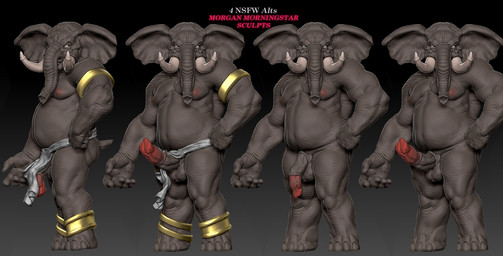 3d_print animal_genitalia animal_penis anklet anthro anus areola armlet balls belly biceps big_balls big_belly big_penis bodily_fluids bottomwear butt clothed clothing equine_genitalia equine_penis erection figurine flaccid foreskin genital_fluids genitals grey_body huge_balls huge_penis humanoid_genitalia hyper hyper_genitalia hyper_penis jewelry loincloth male musclegut muscular muscular_anthro muscular_male navel nipples nude overweight overweight_anthro overweight_male pecs penis proboscis_(anatomy) sculpture simple_background solo standing statue tail thick_thighs trunk_(anatomy) tusks vein ventral_groove morgan_morningstar elephant elephantid mammal proboscidean 3d_(artwork) digital_media_(artwork)