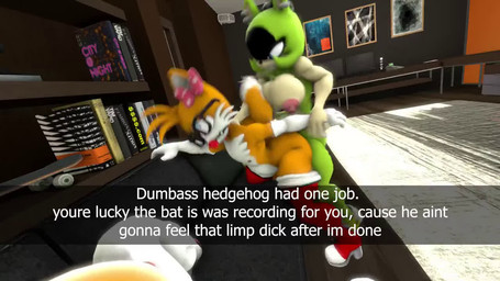 accessory anal anthro areola arm_grab ball_gag bent_over blue_eyes boots bow_ribbon breasts clothing collar crossgender cuckold duo ear_piercing eyewear footwear footwear_only ftg_crossgender fti_crossgender furniture gag genitals glasses gloves green_body green_hair gynomorph gynomorph/male gynomorph_penetrating gynomorph_penetrating_male hair hair_accessory hair_bow hair_ribbon hand_around_neck handwear high_heels implied_cuckold intersex intersex/male intersex_penetrating intersex_penetrating_male legwear male male_penetrated mostly_nude nipples nude_intersex penetration penis piercing ribbons sex shoes shoes_only sofa spiked_collar spikes standing thigh_boots thigh_highs white_clothing white_gloves white_handwear ruukiindosfm idw_publishing sega snapchat sonic_the_hedgehog_(comics) sonic_the_hedgehog_(idw) sonic_the_hedgehog_(series) miles_prower surge_the_tenrec afrosoricid canid canine fox mammal tenrec 16:9 3d_(artwork) 3d_animation animated digital_media_(artwork) no_sound source_filmmaker_(artwork) webm widescreen