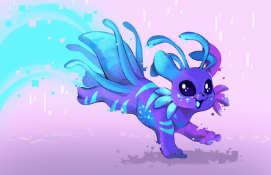 ambiguous_gender antennae_(anatomy) back_tentacles blue_body blue_markings dipstick_tail dipstick_tentacles feral markings purple_body quadruped striped_markings stripes tail tail_markings tentacles whiskers cutepencilcase rain_world videocult yoku_(gyrotech) slugcat absurd_res hi_res