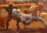 2019 absurd_res after_sex ailith_(coffaefox) anthro areola barn bear biped bodily_fluids bovid bovine breasts brown_bear cattle coffaefox cowgirl_position cum cum_in_pussy cum_inside cum_on_ground detailed_background ejaculation eyes_closed female from_front_position genital_fluids genitals grizzly_bear group hair hay hay_bale hi_res horn inside jayce_frostpaw kaija leg_grab looking_pleasured male male/female mammal medium_breasts nipples on_bottom on_top open_mouth penetration penile penile_penetration penis penis_in_pussy polar_bear pussy sex sitting tongue tongue_out trio ursine vaginal vaginal_penetration