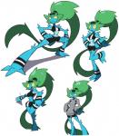 bottomwear clothing female green_hair hair hoodie ponytail shorts simple_background solo topwear white_background wide_hips shenanimation scalie_schoolie liska_(scalie_schoolie) helmeted_lizard humanoid lizard plumed_basilisk reptile scalie hi_res