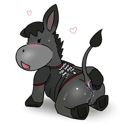 :3 all_fours anal anal_masturbation anal_penetration anal_tugging anthro anus anus_only beady_eyes black_clothing black_hair black_hooves black_shirt black_topwear blush bodily_fluids bottomless butt clothed clothing dildo dildo_in_ass dildo_insertion female fur grey_body grey_fur hair heart_symbol hooves looking_at_viewer looking_back looking_back_at_viewer looking_pleasured lube_in_ass masturbation object_in_ass orifice_tugging penetration sex_toy sex_toy_in_ass sex_toy_insertion shirt shirt_only short_hair simple_background solo suggestive_clothing suggestive_shirt sweat sweatdrop t-shirt t-shirt_only text text_on_clothing text_on_shirt text_on_topwear tomboy topwear topwear_only vibrator vibrator_in_ass white_background simski asinus donkey equid equine mammal 1:1 animated loop no_sound short_playtime video