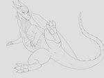 anus bedroom_eyes blush blush_lines female feral genitals lying narrowed_eyes on_side open_mouth presenting pussy seductive solo spread_legs spreading tail krafteh dragonheart mythology universal_studios siveth_(dragonheart) dragon mythological_creature mythological_scalie scalie 4:3 absurd_res hi_res monochrome