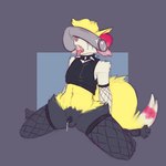 1:1 anthro arino armwear balls big_penis bodily_fluids braixen clothed clothing crossdressing duo fan_character femboy fishnet_armwear fishnet_clothing fishnet_legwear foreskin fur generation_6_pokemon genital_fluids genitals grey_(dgbraixen) hi_res humanoid_genitalia humanoid_penis inner_ear_fluff legwear male male_anthro micropenis nintendo penis penis_size_difference pokemon pokemon_(species) precum retracted_foreskin small_penis solo_focus tail tongue tuft unretracted_foreskin