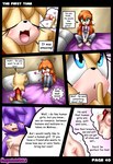 2022 5_toes aleon_the_hedgehog_(angeloid003) angeloid003 anthro black_nose blue_eyes blush breasts chest_tuft clothed clothing cock_vore comic dialogue digital_media_(artwork) duo english_text eulipotyphlan eyelashes fan_character feet female female_prey fingers genitals hair hedgehog hi_res human long_hair male male_pred mammal open_mouth partially_inside penile penis pillow pussy sega sonic_the_hedgehog_(series) text toes tuft vore willing_prey