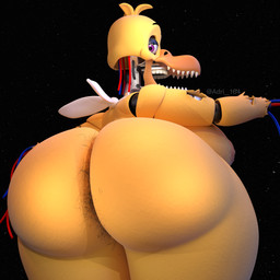 anthro beak big_breasts big_butt body_hair breasts butt butt_hair female hairy huge_butt looking_at_viewer machine nipples non-mammal_nipples pubes purple_eyes smile solo teeth thick_thighs toothed_beak adri164 sanco_(modeler) five_nights_at_freddy's five_nights_at_freddy's_2 scottgames withered_chica_(fnaf) animatronic avian bird chicken galliform phasianid robot robot_anthro 1:1 3d_(artwork) absurd_res digital_media_(artwork) hi_res