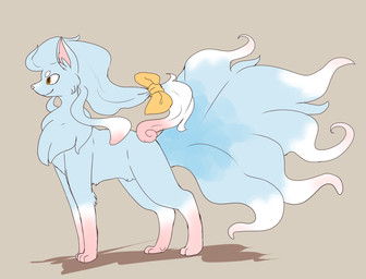 5_tails accessory ambiguous_gender belly_tuft blue_body blue_fur blue_inner_ear_fluff bow_accessory bow_ribbon cheek_tuft dipstick_tail facial_markings facial_tuft feral fur hair_accessory hair_bow hair_ribbon head_markings inner_ear_fluff leg_markings leg_tuft mane markings multi_tail orange_eyes pink_inner_ear pink_nose pointy_ears prick_ears quadruped ribbons shadow snout socks_(marking) standing tail tail_markings tuft white_body white_fur white_markings yellow_bow 1apple-fox1 nintendo pokemon tales_of_tabira katsugure_tamamo alolan_form alolan_ninetales generation_7_pokemon pokemon_(species) regional_form_(pokemon) 2019 hi_res female_(lore)