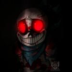 alternate_universe blood bodily_fluids bone creepy creepy_face creepy_smile nightmare_fuel not_furry skeleton smile solo lizheru underswap undertale undertale_(series) sans_(underswap) sans_(undertale) animated_skeleton undead 1:1