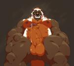 anthro balls biceps big_biceps big_muscles big_penis bodily_fluids brown_eyes claws clenched_teeth cum cum_on_penis cum_on_self erection foreskin front_view fur genital_fluids genitals hand_on_leg huge_penis humanoid_genitalia humanoid_penis looking_at_viewer low-angle_view male manly multicolored_body multicolored_fur muscular muscular_anthro muscular_male nipples partially_retracted_foreskin pecs penis pose precum scar simple_background solo standing teeth thick_penis vein veiny_penis white_eyes taoren madcow100 won_(madcow100) gulonine mammal mustelid musteline wolverine