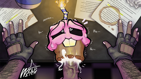 ambiguous_gender ambiguous_penetrated arm_hair bodily_fluids body_hair buckteeth cake candle candlelight cross-eyed cum cumshot dark_body dark_skin dessert duo ejaculation fingers fire first_person_view floor food from_front_position furniture genital_fluids genitals human_pov humanoid_genitalia humanoid_penis light looking_pleasured lying male male/ambiguous male_pov missionary_position object_penetration on_back penetrating_pov penetration penis sex size_difference sweat table teeth text tile tile_floor vein veiny_penis wildwitch five_nights_at_freddy's scottgames cupcake_(fnaf) animate_inanimate human humanoid mammal 16:9 2025 4k absurd_res digital_media_(artwork) english_text hi_res widescreen