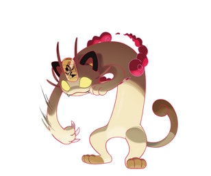 ambiguous_gender anthro attack bent_over biped claws featureless_crotch fur motion_lines nude simple_background smile smoke solo white_background yellow_eyes unknown_artist nintendo pokemon felid feline generation_8_pokemon gigantamax_meowth gigantamax_pokemon mammal pokemon_(species) 2019 absurd_res digital_media_(artwork) full-length_portrait hi_res official_art portrait
