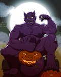 abs anthro barazoku erection food foreskin fruit fur genitals holidays ikuman looking_at_viewer male male_anthro muscular muscular_anthro muscular_male nipples nude pecs penis plant pumpkin purple_body purple_fur solo shishibro cartoon_network halloween mythology ok_k.o.!_let's_be_heroes bernard_(ok_k.o.!_lbh) canid canine canis mammal mythological_canine mythological_creature werecanid werecanine werecreature werewolf wolf 4:5 cover cover_art hi_res