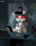 anthro cellphone clothing cosplay costume electronics female hair open_mouth phone ribbons smartphone solo jochico five_nights_at_freddy's five_nights_at_freddy's:_security_breach scottgames steel_wool_studios vanessa_(fnaf) vanny_(fnaf) lagomorph leporid mammal rabbit 2022 4:5 digital_media_(artwork) hi_res