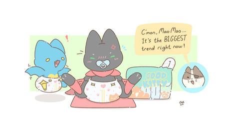 anthro clean_diaper clothed clothing diaper female group male object_in_mouth pacifier pacifier_in_mouth text trio wearing_diaper wetness_indicator dunn_stuff cartoon_network mao_mao:_heroes_of_pure_heart adorabat badgerclops sheriff_mao_mao_mao badger bat domestic_cat felid feline felis mammal mustelid musteline 16:9 english_text hi_res widescreen