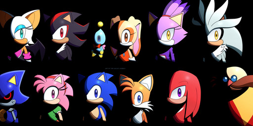 accessory anthro black_background blue_body blue_eyes blue_eyeshadow bow_tie brown_eyes clothing dress eyeshadow facial_hair female fur green_eyes group hair headband machine makeup male membrane_(anatomy) membranous_wings mustache pink_body purple_body purple_fur red_body red_eyes simple_background wings yellow_eyes young young_anthro galaxy_cowboy sega sonic_the_hedgehog_(series) amy_rose blaze_the_cat cheese_the_chao cream_the_rabbit dr._eggman knuckles_the_echidna metal_sonic miles_prower rouge_the_bat shadow_the_hedgehog silver_the_hedgehog sonic_the_hedgehog bat canid canine chao_(sonic) domestic_cat echidna eulipotyphlan felid feline felis fox hedgehog human lagomorph leporid mammal monotreme rabbit robot 2022 absurd_res hi_res