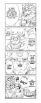 anthro antlers backpack clothed clothing dialogue duo hat headgear headwear horn male mongolian mongolian_clothing pecs scarf text gamma-g lifewonders tokyo_afterschool_summoners temujin_(tas) yule_(tas) canid canine canis deer mammal new_world_deer reindeer wolf comic english_text hi_res monochrome