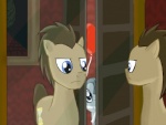 british_broadcasting_corporation cutie_mark doctor_who doctor_whooves_(mlp) duo earth_pony equid equine family_of_blood female feral friendship_is_magic hair hasbro horse looking_at_mirror looking_at_object male mammal mirror my_little_pony parody pony qaxis reflection solo_focus tail