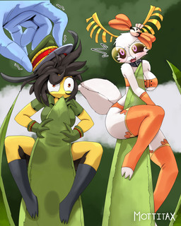 black_hair clothing duo eyewear female glasses hair male military_hat orange_clothing original_design red_eyes sunglasses white_body mottitax arthropod humanoid insect lepidopteran moth 4:5 absurd_res hi_res