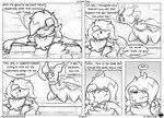 anthro canid canine comic dialogue duo east_sea_gastrodon english_text fan_character female feral fur gastrodon generation_4_pokemon generation_7_pokemon gesture greyscale hair hi_res hot_spring lycanroc male mammal midnight_lycanroc monochrome nintendo open_mouth pokemon pokemon_(species) pokemon_mystery_dungeon relaxed_expression relaxing rymherdier scarf scarlet_mauve shaded shrug snout speech_bubble spike_chunsoft text url wanderlust water