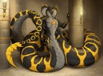 apode column detailed_background inside legless male multi_arm multi_limb serpentine solo temple torch coyrin vuul_(teebs13) draconcopode naga reptile scalie snake 2021