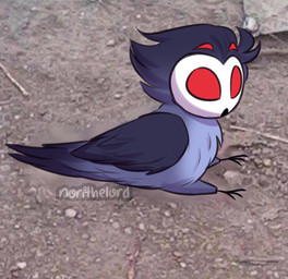 4_eyes black_body black_feathers empty_eyes feathers feral feralized grey_body grey_feathers male multi_eye outside photo_background red_eyes sitting solo tail tail_feathers text white_face wings norithelord hellaverse helluva_boss stolas_(helluva_boss) avian bird demon owl owl_demon 2021 artist_name mixed_media photography_(artwork) watermark