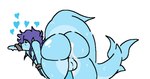 anthro arms_tied backsack balls bent_over big_butt big_tail black_eyes blue_body blue_hair blue_scales bodily_fluids bound bubble_butt butt cum cum_in_ass cum_inside duct_tape fin genital_fluids genitals hair heart_symbol leaking leaking_cum leaning leaning_forward long_snout long_tail male multicolored_body multicolored_scales nude scales simple_background snout solo sweat sweatdrop tail tail_fin tape taped_arms taped_mouth thick_thighs two_tone_body two_tone_scales white_background wide_hips unclefruit goodbye_volcano_high leo_(gvh) dinosaur liopleurodon marine plesiosaur pliosaur prehistoric_species reptile scalie 2024 digital_drawing_(artwork) digital_media_(artwork)