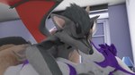 anthro duo horn kissing male male/male markings purple_markings wings fox_the_hyena vezara_wagon zephy demon hybrid 16:9 hi_res widescreen