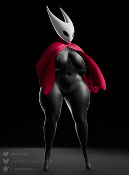 anthro areola big_breasts big_butt black_body black_eyes bouncing_breasts bouncing_butt bouncing_thighs breasts butt cloak clothing curvy_figure female genitals horn nipples nude simple_background solo thick_thighs voluptuous vulva wide_hips f-euphrates hollow_knight_(franchise) team_cherry hornet_(hollow_knight) arthropod insect 3d_(artwork) 3d_animation animated digital_media_(artwork) hi_res no_sound short_playtime video