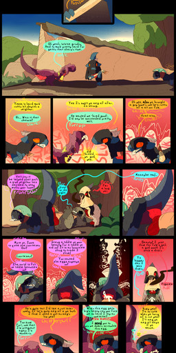 animal_genitalia axe balls begging_for_sex bodily_fluids cloaca cloacal_penis cum cum_in_cloaca cum_inside dialogue evening fantasy female feral feral_on_feral genital_fluids genitals group group_sex impregnation male male/female male/male outside profanity sex text threesome thepatchedragon dragonscape mythology forl_(thepatchedragon) hiker_(thepatchedragon) jat_(thepatchedragon) rara_(thepatchedragon) dinosaur dragon drekir mythological_creature mythological_scalie prehistoric_species reptile saurischian scalie theropod absurd_res comic english_text hi_res