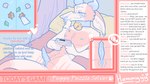 anthro bell bell_collar blue_penis blush chat collar collar_only controller detailed_background fur game_controller gaming gaming_controller genitals horn intersex livestream maleherm nipple_piercing nipples nude penis piercing pink_body pink_fur pussy solo spread_legs spreading text tongue tongue_out hamham_gd hamham_(hamham_gd) bovid caprine goat hybrid mammal english_text hi_res