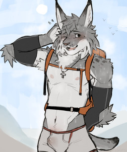 Rating: q
ID: 5756238
Date: 2025-08-04 15:43:37 -0400
Status: active
Score: 48
anthro backpack blush bodily_fluids briefs briefs_only bulge canada_lynx christian_cross christian_symbol christianity clothed clothing cross echo_(game) echo_(series) echo_project embarrassed felid feline hi_res hiking looking_at_viewer lynx male mammal one_eye_closed outside religion religious_symbol retsito solo sweat tj_hess topless underwear underwear_only wink winking_at_viewer post #5756238