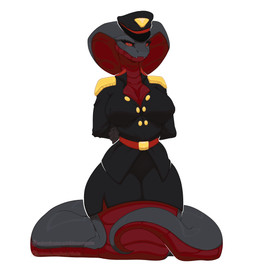 anthro apode big_breasts breasts clothed clothing female legless looking_at_viewer scales serpentine solo avery-valentine draconcopode naga reptile scalie snake absurd_res digital_media_(artwork) hi_res