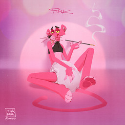 anthro bedroom_eyes cigarette clean_diaper clothed clothing crop_top diaper diaper_fetish fur half-closed_eyes looking_at_viewer male narrowed_eyes open_mouth pink_body pink_fur seductive shirt simple_background smile smoke smoking solo topwear wearing_diaper stinknswirl pink_panther_(series) pink_panther felid mammal pantherine digital_media_(artwork) hi_res