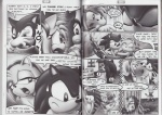 absurd_res amy_rose amy_untold anthro bodily_fluids chain comic dialogue duo english_text erection eulipotyphlan female genitals greyscale hedgehog hi_res love male mammal monochrome mostly_nude penis question_mark sega sonic_the_hedgehog sonic_the_hedgehog_(series) sweat sweatdrop tc text