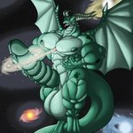 abs absorb anthro balls big_balls big_penis galaxies genitals huge_balls huge_penis hyper hyper_balls hyper_genitalia hyper_penis macro male muscular nipples pecs penis solo space star wolfgerlion64 mythology effra dragon mythological_creature mythological_scalie scalie absurd_res hi_res