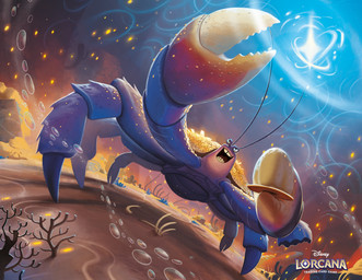 6_legs antennae_(anatomy) black_eyes bubble coin dutch_angle feral holding_object light magic male missing_leg multicolored_body open_mouth open_smile pincers purple_body red_tongue smile solo standing teeth text tongue tooth_gap underwater water yellow_body yellow_teeth federico_maria_cugliari disney disney_lorcana moana tamatoa_(moana) anthozoan aquatic arthropod cnidarian coconut_crab coral crustacean decapod hermit_crab malacostracan adobe_photoshop_(artwork) colored digital_drawing_(artwork) digital_media_(artwork) english_description english_text hi_res lighting official_art shaded