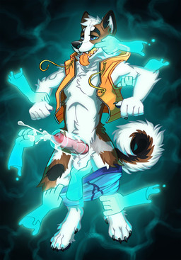 4_toes 5_fingers abstract_background ambiguous_gender animal_genitalia animal_penis ankle_grab anthro arm_grab arms_bent ball_fondling ball_grab balls bent_legs black_body black_fur blue_clothing blue_eyes blue_underwear bodily_fluids boxer_briefs brown_body brown_fur canine_genitalia canine_penis clothed clothing clothing_pull cum cumshot curled_tail digitigrade disembodied_hand drooling ejaculation erection fangs feet finger_fetish finger_in_mouth finger_play fingers fluffy fluffy_tail fondling front_view fur genital_fluids genitals ghost_hand group hand_on_ankle hand_on_arm hand_on_balls hand_on_leg hand_on_wrist hands_everywhere hoodie jacket knot leg_grab looking_pleasured male male/ambiguous male_focus messy_fur multicolored_body multicolored_fur neck_tuft open_mouth partially_clothed penetrable_sex_toy penis restrained saliva sex_toy simple_background solo_focus tail teeth toes tongue tongue_out topwear touching_penis transparent_sex_toy tuft underwear underwear_down underwear_pull white_balls white_body white_fur wrist_grab yellow_clothing yookie canid canine canis domestic_dog mammal spitz thai_bangkaew 2020 hi_res