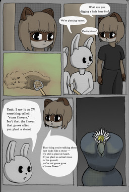anthro black_bottomwear black_clothing black_topwear bottomwear clothing dialogue female group hair horror_(theme) text topwear trio ccxiaoyi123 nameless_raccoon_(ccxiaoyi123) mammal procyonid raccoon absurd_res comic english_text hi_res
