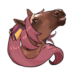 brown_body brown_eyes brown_fur brown_mane female feral fur hair long_hair mane realistic simple_background solo tongue white_background lili_(lilistration) cygames uma_musume_pretty_derby sakura_bakushin_o_(pretty_derby) equid equine horse mammal 1:1 digital_media_(artwork) digital_painting_(artwork) headshot_portrait painting_(artwork) portrait