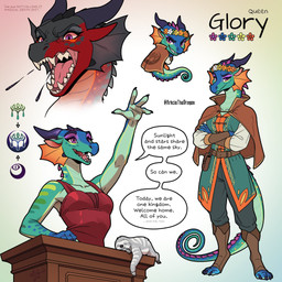 anthro clothed clothed_female clothing female arkciathedragon mythology wings_of_fire glory_(wof) dragon mammal mythological_creature mythological_scalie pilosan rainwing_(wof) scalie sloth xenarthran hi_res