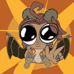 anthro big_eyes chibi claws feet female fire hair horn membrane_(anatomy) membranous_wings red_hair scales solo toe_claws tuft wings dueggydoodle_(artist) ko_(e10109) kobold scalie 1:1 hi_res meme