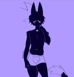 anthro bell blush blush_lines bulge clothed clothing detailed_bulge emanata fur genital_outline hair hand_on_shoulder looking_aside male navel penis_outline simple_background slightly_chubby slightly_chubby_male solo standing tail underwear underwear_only nerunaur noir_(noirzvault) domestic_cat felid feline felis mammal 2025 black_and_blue digital_drawing_(artwork) digital_media_(artwork) hi_res monochrome portrait signature three-quarter_portrait
