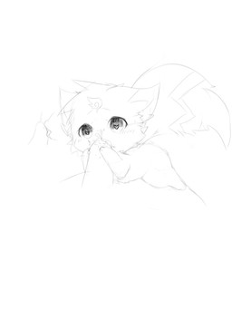 ambiguous_gender anthro chibi duo genitals humanoid_genitalia humanoid_penis licking male male/ambiguous oral penile penis penis_lick sex size_difference tongue deaic canid canine mammal 2018 absurd_res hi_res monochrome sketch
