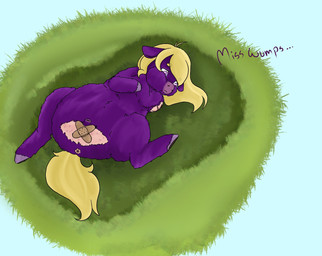1_missing_limb abuse abused amputee animal_genitalia anus baby_talk band-aid band-aid_on_genitals bandage blonde_eyebrows blonde_hair bodily_fluids crying dialogue disability eunuch eyebrows feral fur genitals grass hair hooves lying male male_feral on_back plant purple_body purple_eyes purple_fur purple_hooves purple_text sad shaved sheath solo tail tears text yellow_tail young young_feral young_male lemoncurds fluffy_pony fluffy_pony_(species) mammal 2023 digital_media_(artwork) english_text hi_res story_at_source