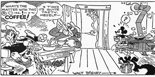 anthro beverage bottomwear chair clothed clothing dialogue exclamation_point eye_patch eyewear feet feral fur furniture group hat headgear headwear inside male motion_lines one_eye_closed open_mouth pants question_mark sitting standing table text tobacco toes earl_duvall floyd_gottfredson disney public_domain butch_(mickey_mouse) mickey_mouse bulldog canid canine canis domestic_dog mammal mastiff molosser mouse murid murine mustelid musteline rodent sciurid tree_squirrel true_musteline weasel 1930 20th_century absurd_res ancient_art comic dated english_text hi_res long_image monochrome signature wide_image