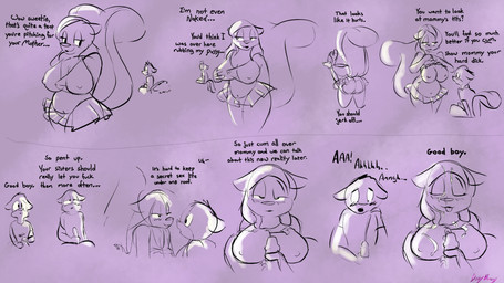 anthro bodily_fluids breasts clothing cum cum_on_breasts cum_on_clothing cum_on_face duo female genital_fluids good_boy male male/female masturbation mommy_kink penile penile_masturbation text dirty_bunny billy_brambletree carol_brambletree mammal mephitid skunk 16:9 4k absurd_res english_text hi_res widescreen incest_(lore) incestuous_temptation_(lore) mother_(lore) mother_and_child_(lore) mother_and_son_(lore) parent_(lore) parent_and_child_(lore) parent_and_son_(lore) son_(lore)